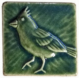 Cardinal 3"x3" Ceramic Handmade Tile - leaf green Glaze