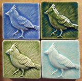 Cardinal 3"x3" Ceramic Handmade Tile - multi Glaze Grouping