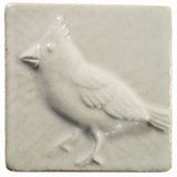 Cardinal 3"x3" Ceramic Handmade Tile - White Glaze