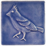 Cardinal 4"x4" Ceramic Handmade Tile - Watercolor Blue Glaze
