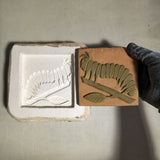 Caterpillar 4"x4" Ceramic Handmade Tile - in progress