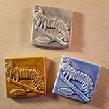 Caterpillar 4"x4" Ceramic Handmade Tile - multi glaze