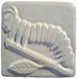 Caterpillar 4"x4" Ceramic Handmade Tile - white