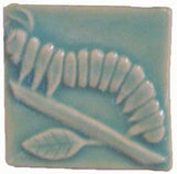 Caterpillar 3"x3" Ceramic Handmade Tile - Pacific Blue Glaze