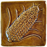 Corn 4"x4" Ceramic Handmade Tile - HoneyGlaze