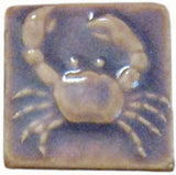 Crab 2"x2" Ceramic Handmade Tile - Hyacinth Glaze