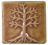 Cypress 2"x2" Ceramic Handmade Tile - Honey Glaze
