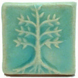 Cypress 2"x2" Ceramic Handmade Tile - Pacific Blue Glaze