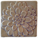 Dahlia 4"x4" Ceramic Handmade Tile - Hyacinth Glaze