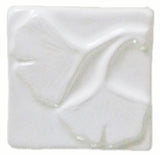 Double Ginkgo 2"x2" Ceramic Handmade Tile - White Glaze