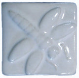 Dragonfly 2"x2" Ceramic Handmade Tile - White Glaze