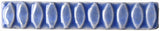 Ellipse 1"x6" Border Ceramic Handmade Tile - Watercolor Blue Glaze