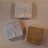 Elm Tree 4"x4" Ceramic Handmade Tile - Multi Glaze