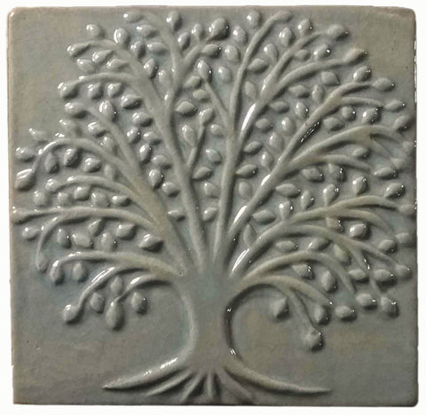 Elm 6"x6" Ceramic Handmade Tile - Celadon Glaze