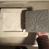 Elm 6"x6" Ceramic Handmade Tile - process