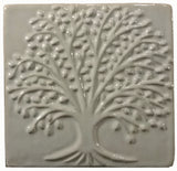 Elm 6"x6" Ceramic Handmade Tile - White Glaze