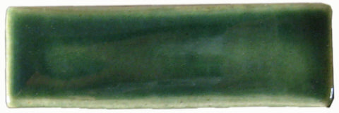 2"x6" Ceramic Handmade Field Tile - leaf green glaze