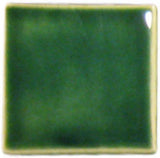 Handmade Ceramic Field Tile 4"x4" - Leaf Green Glaze