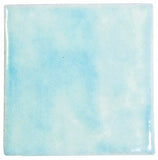 Handmade Ceramic Field Tile 4"x4" - Pacific Blue Glaze