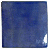 3"x3" Ceramic Handmade Field Tile - watercolor blue glaze