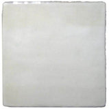 Handmade Ceramic Field Tile 4"x4" - White Glaze
