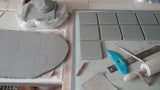 Handmade Ceramic Field Tile 4"x4" - in progress