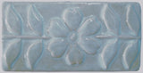 Flowering Vine 3"x6" Ceramic Handmade Tile - Celadon Glaze