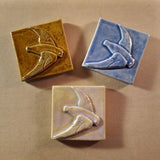 Flying Swift 4"x4" Ceramic Handmade Tile - multi glaze group