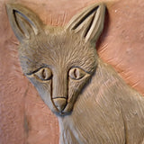 Fox 4"x4" Ceramic Handmade Tile - Sculpting process close up