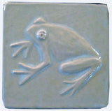 Frog 4"x4" Ceramic Handmade Tile - Celadon Glaze