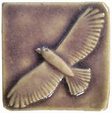 Hawk 2"x2" Ceramic Handmade Tile - Hyacinth Glaze