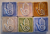 Healing Hand 2"x2" Ceramic Handmade Tile - Grouping