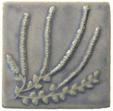 Heather 4"x4" Ceramic Handmade Tile - hyacinth glaze
