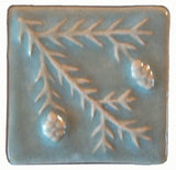 Hemlock 2"x2" Ceramic Handmade Tile - Celadon Glaze