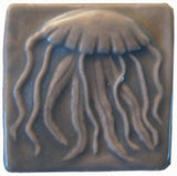 Jellyfish 2"x2" Ceramic Handmade Tile - Celadon Glaze