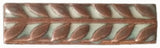 Leaves 1"x4" Border Ceramic Handmade Tile - Autumn Glaze