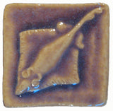 Manta Ray 2"x2" Ceramic Handmade Tile - Hyacinth Glaze