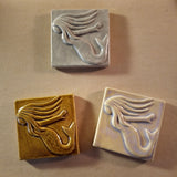 Mermaid 4"x4" Ceramic Handmade Tile - multi Glaze