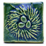 Nest 2"x2" Ceramic Handmade Tile - Leaf Green Glaze