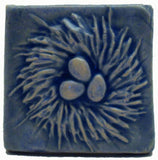 Nest 2"x2" Ceramic Handmade Tile - Watercolor Blue Glaze