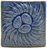 Nest 4"x4" Ceramic Handmade Tile - Watercolor Blue Glaze