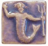 Poseidon 2"x2" Ceramic Handmade Tile - Hyacinth Glaze