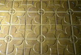 Geometric Blossom Set, Four 4"x4" Ceramic Handmade Tiles- Honey Glaze Size Grouping