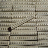 Ribbon 1"x6" Border Ceramic Handmade Tile - White Glaze Grouping
