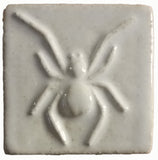 Spider 2"x2" Ceramic Handmade Tile - White Glaze