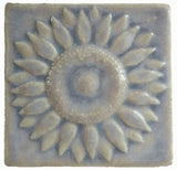 Sunflower 4"x4" Ceramic Handmade Tile - Hyacinth Glaze