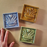 Tulip 4"x4" Ceramic Handmade Tiles - Multi Glaze Grouping
