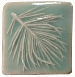 White Pine 2"x2" Ceramic Handmade Tile - pacific blue glaze