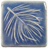 White Pine 2"x2" Ceramic Handmade Tile - watercolor blue glaze