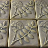 Wildflower 4"x4" Ceramic Handmade Tile - Hyacinth Glaze Grouping